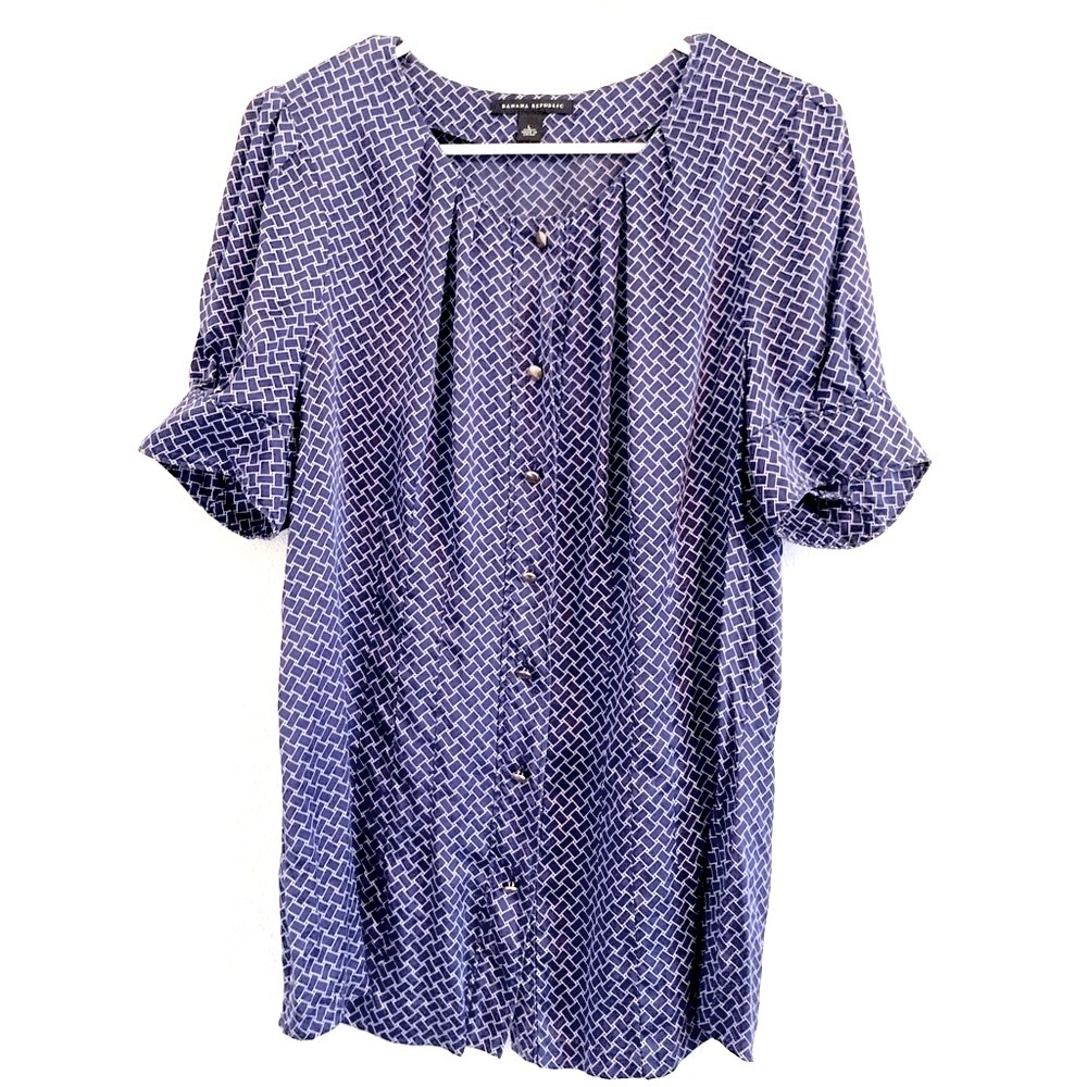 Banana Republic Silk Blue Button Down